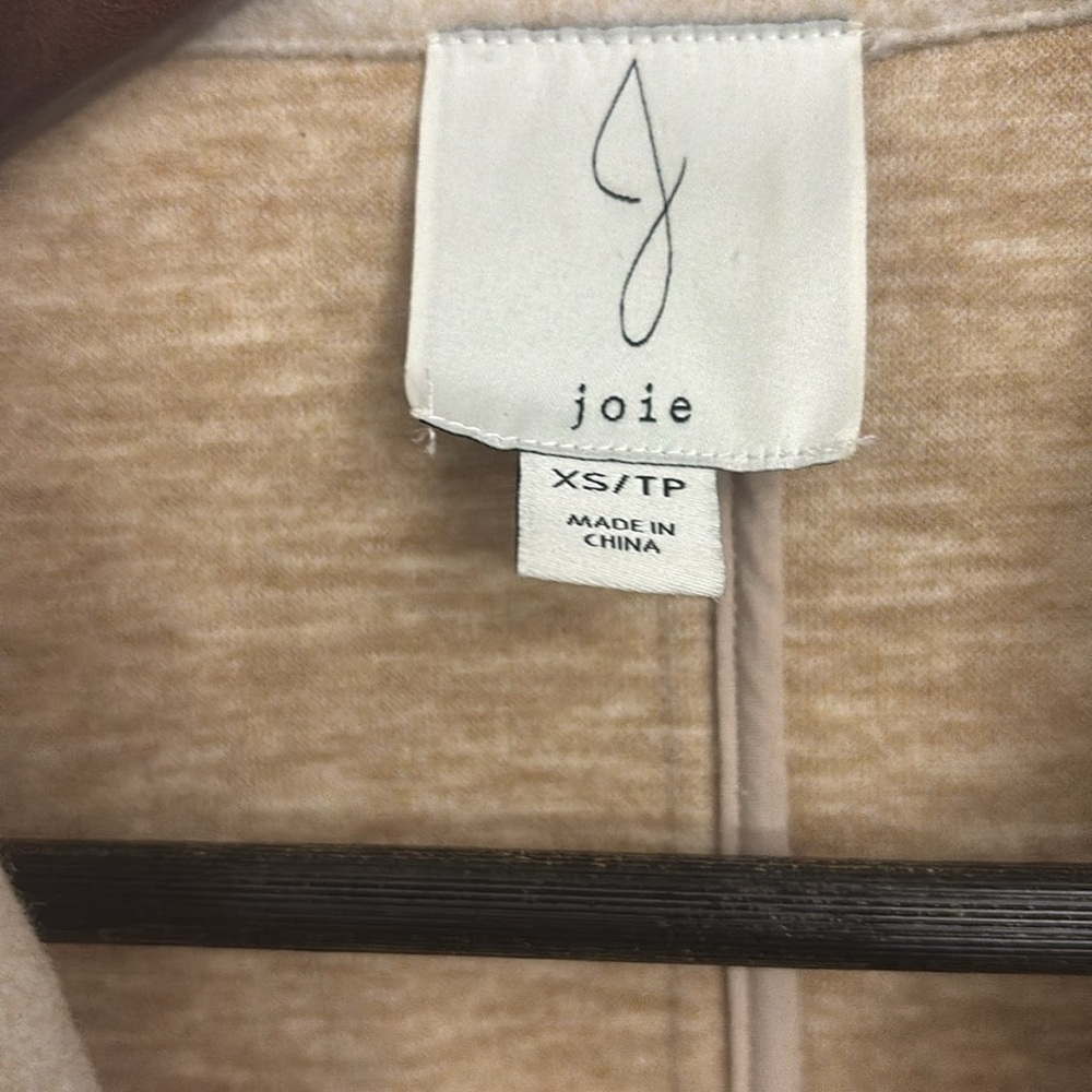 JOIE Oatmeal Long Vest with Belt - Picture 2 of 11